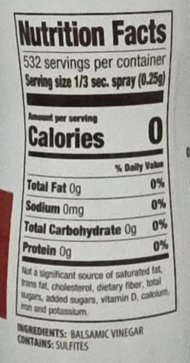 Balsamic Vinegar, Salad Spray, 4.7 oz(133g)
