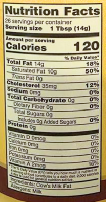 Ghee, Jar, 13 oz (368g)