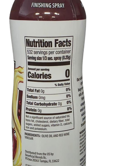 Olive Oil and Red Wine Vinegar, Salad Spray, 4.7 oz(133g)