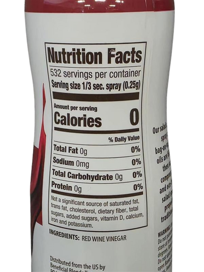 Red Wine Vinegar, Salad Spray, 4.7 oz(133g)