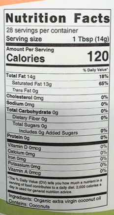 Organic Virgin Coconut Oil, Jar, 14 fl oz(414ml)